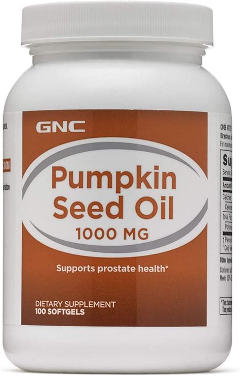 Amazon GNC Pumpkin Seed Oil 1000mg 100 Softgels Supports