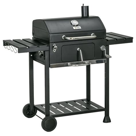 Outsunny Charcoal Bbq Grill With Adjustable Charcoal Pan Barbecue