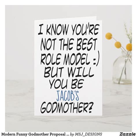 Modern Funny Godmother Proposal Photo Card Zazzle Proposal Photos