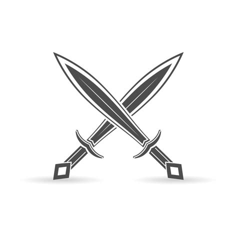 Crossed Swords Icon Weapon Badge Logo Element 12657806 Vector Art At