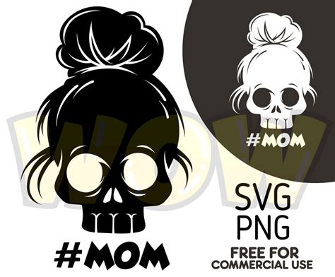 Skull Print Mom Life Svg Mom Life Png Mom Skull Svg Etsy