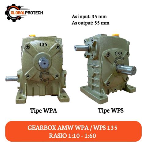 Jual Gearbox WPA 135 WPS 135 AMW Speed Reducer Rasio 1 10 1 60