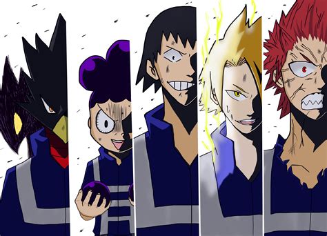 Minoru Mineta Eijiro Kirishima Hanta Sero Fumikage Tokoyami Denki Kaminari Wallpaper