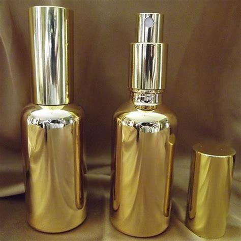 Vaporisateur De Parfum Verre Effet Miroir Or 100 Ml Vide Et Recharg