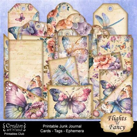 Printable Junk Journal Templates Cascading Pockets And Cards