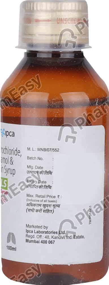 Xpect Ls Bottle Of 100ml Syrup Uses Side Effects Price Dosage