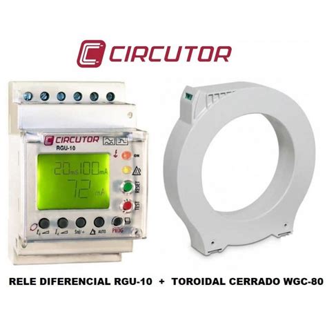 Kit Relé Diferencial Rearme Automático 00330amp Rgu 10 Circutor