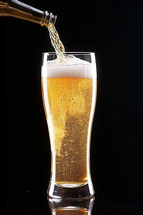 Beer Pouring Into A Glass On A White Background Wallpaper Image For