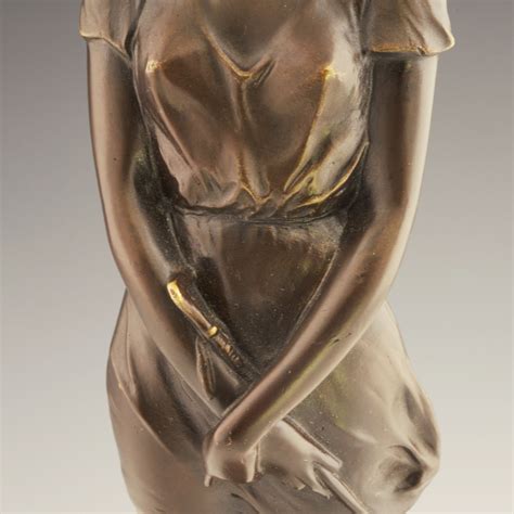 Erotic Art Deco Bronze Study Entitled Whip Girl By Bruno Zach