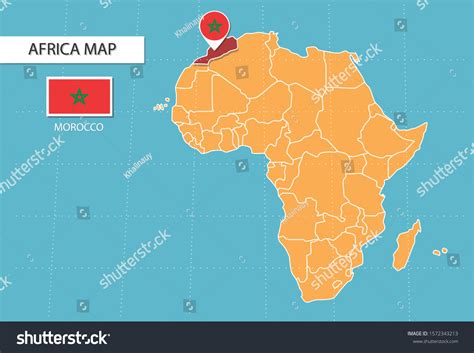 Morocco Map Africa Icons Showing Morocco Stock Vector (Royalty Free) 1572343213 | Shutterstock