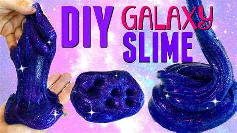 Diy Galaxy Slime How To Make Slime Easy Diy Slime Recipe Without Borax Youtube