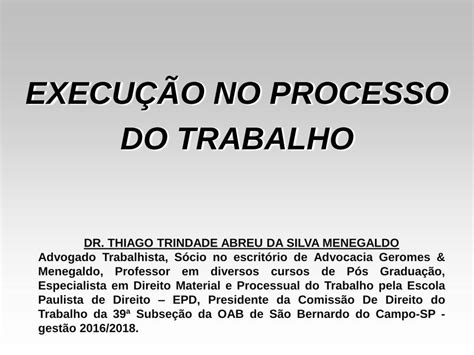 PDF EXECUÇÃO NO PROCESSO DO TRABALHO legale br EXCEÇÃO DE PRÉ