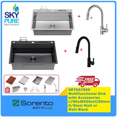 Sorento Srtks Korea Modern Workstation Sink With Accessories