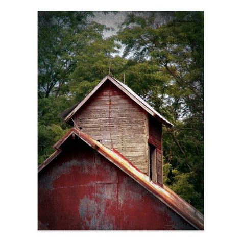 Faded Red Barn Cupola Postcard Zazzle Barn Cupola Cupolas Red Barn