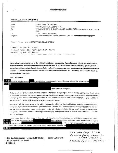 File Ex Fbi Director James Comey S Memos Pdf Wikipedia