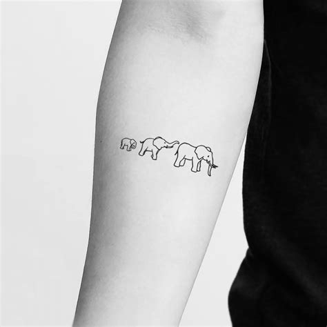 Elephant Outline Tattoo