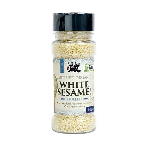 Certified Organic White Sesame Seeds Hulled Premium Gourmet Food