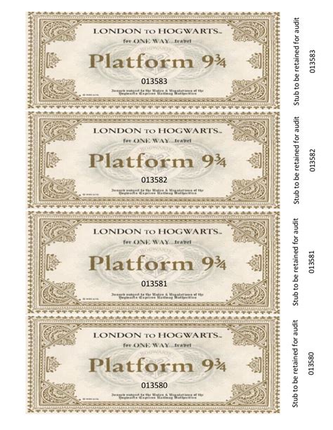 Hogwarts Express Ticket Template Printable - nuryadi-ardi