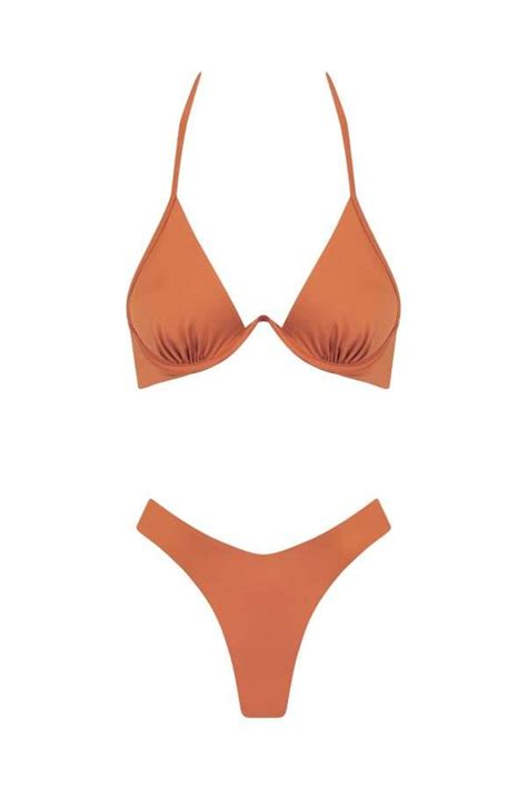 Orange Iris Bikini Vibrant Beach Style At Mabi Swimwear