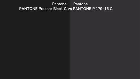 Pantone Process Black C Vs Pantone P 179 15 C Side By Side Comparison