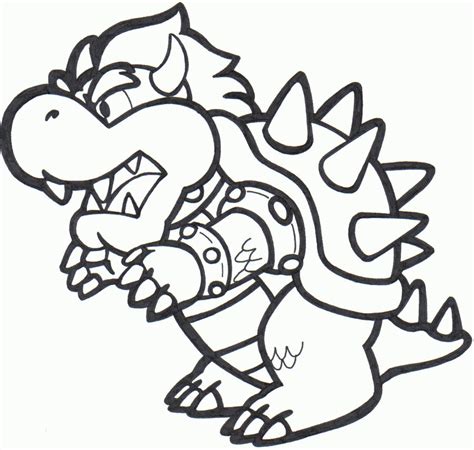 Mario Coloring Pages Bowser