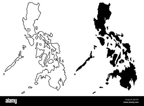 Philippines Map Vector Illustration Scribble Sketch Philippines Stock