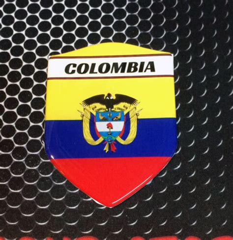 Colombia Proud Shield Flag Domed Decal Bogot Emblem Sticker Car D