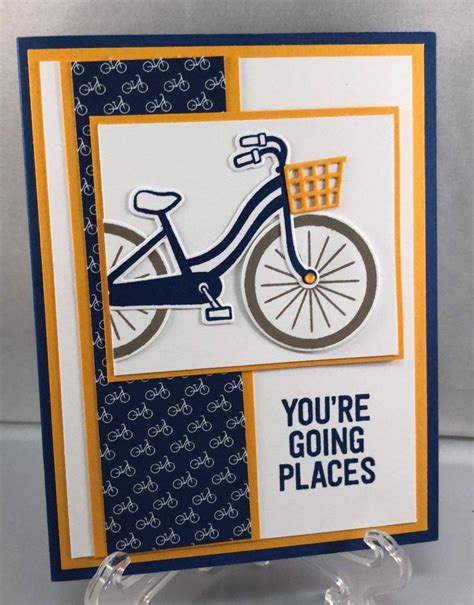 Bike Card Bicycle Cards Simple Birthday Cards Easy Birthday Stampin