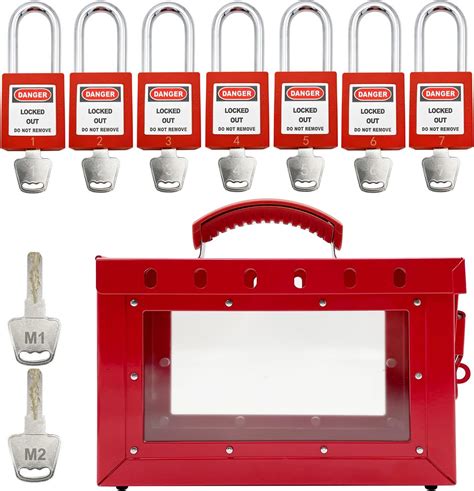 Safby Lockout Tagout Box Kit Portable Safety Group Padlock