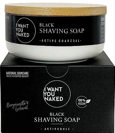 Black Shaving Soap I Want You Naked Shaving Soap With Activated Carbon Makeup