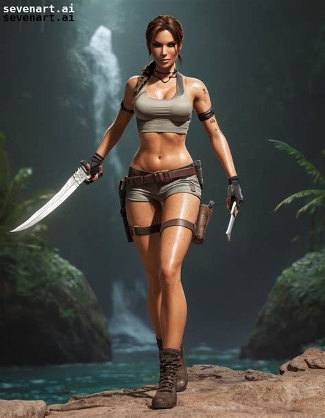 Draw Lara Croft Tomb Raider In A Stylish Bikini Ready For Adventure