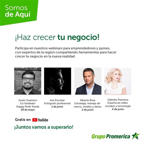 Grupo Promerica Brinda Webinars Para Emprendedores Y Pymes Fundahrse