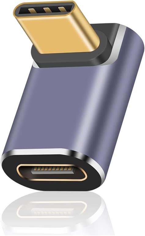 Duttek Adaptateur d angle USB C 40Gbps Adaptateur USB C 90 degrés Prend