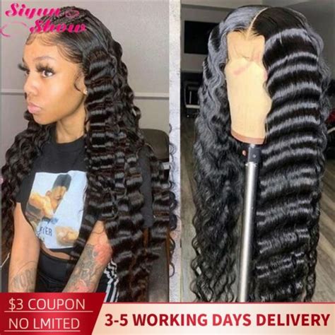 30 Inch Brazilian Loose Deep Wave Wig Curly 360 Lace Frontal Wig