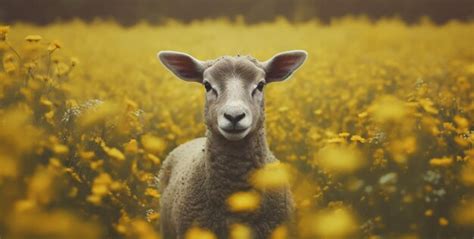 Premium Ai Image Eid Serenity Dappled Sheep Amidst Cute Sheep In A