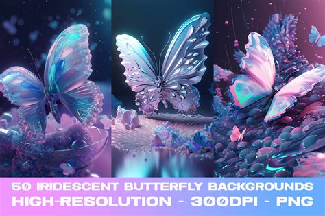 Iridescent Butterfly Backgrounds Graphic by FeliceDesigns · Creative ...