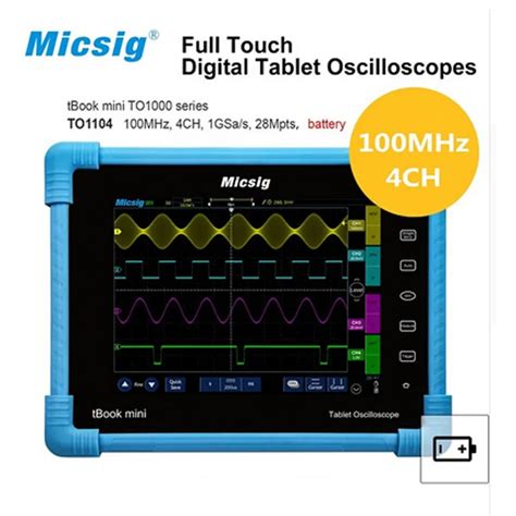 Micsig Osciloscopio Digital TO1104 100MHz 4 Canales 28Mpts Port Til