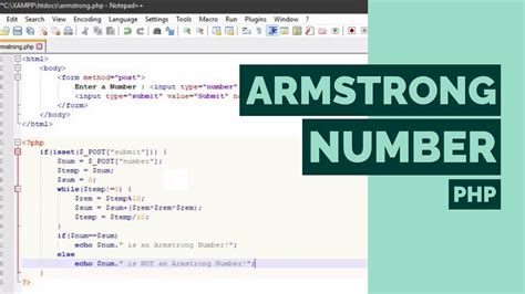 Armstrong Number In Php Check Whether A Number Is Armstrong Or Not Using Html Form And Php