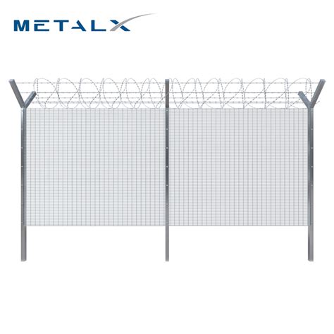 Security Galvanized 358 Anti Climb High Security Prison Iron Fence