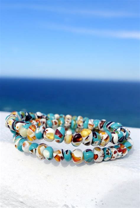 Memory Wire Blue Mosaic Baltic Amber Bracelet Amber Bracelet Etsy