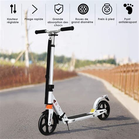 Costway Trottinette Pliable Avec Frein À 2 Roues Pour Enfant Plus De 8