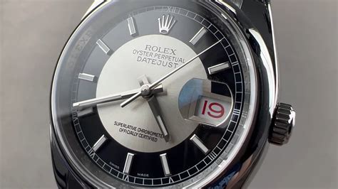 Rolex Datejust 36 Tuxedo Dial Roulette Date Wheel 116200 Rolex Watch