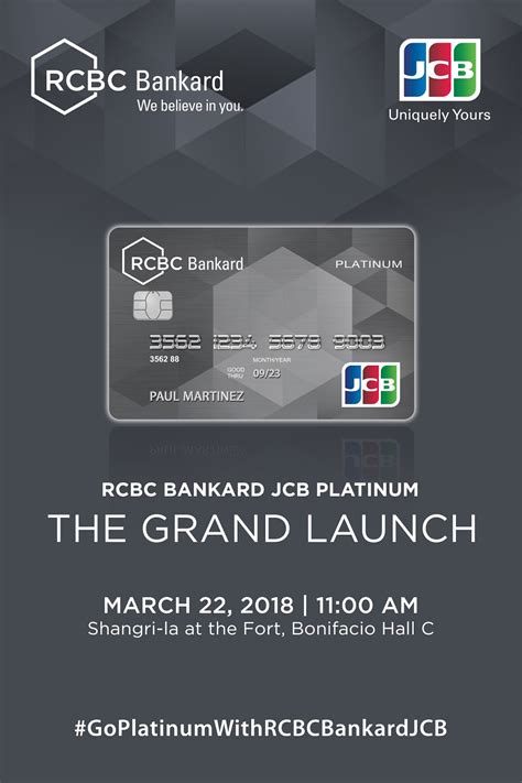 Rcbc Bankard Launches New Platinum Card With Jcb Enjoying Wonderful World