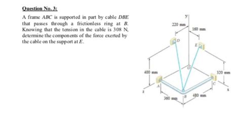 Solved Question No A Frame Abc Is Supported In Part By Chegg