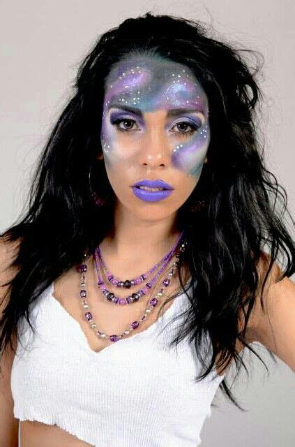 Galaxy Themed Makeup Jasmine La Princesa Model Model Carnival Face