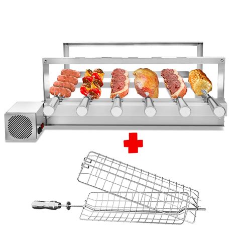 Churrasqueira Gira Grill Inox Espetos Girat Rios Grelha