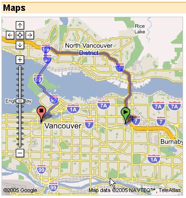 Bridget Blog: Google Driving Directions Map