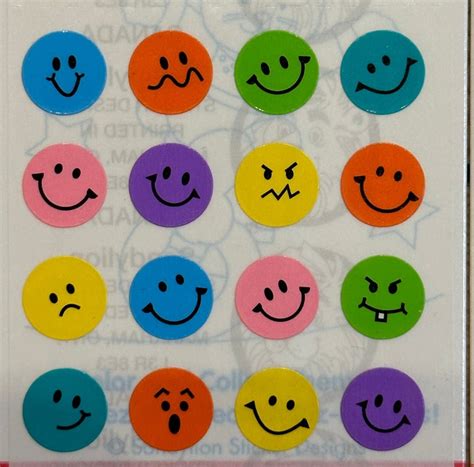 Vintage Sandylion Smiley Face Stickers Sealed Packs Big Holographic