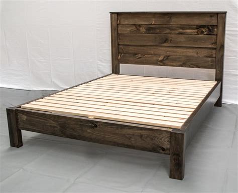 Amazon MIDWEST FARMHOUSE Rustic Farmhouse Platform Bed W Headboard