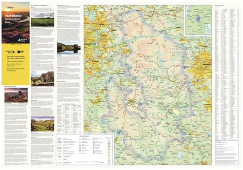 Peak District National Park Map by Collins